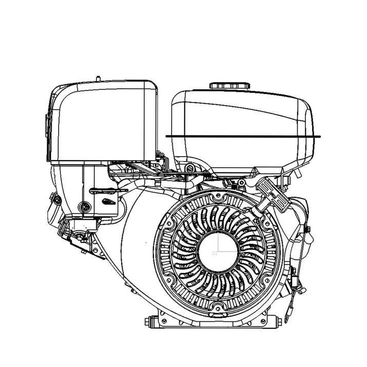 Motor Bensin Hk Gr Vaggregat Slaghack Atv Kellfri